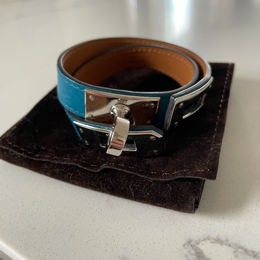 Hermès swift mini dog double tour bracelet